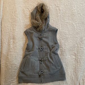 Zip up fur vest